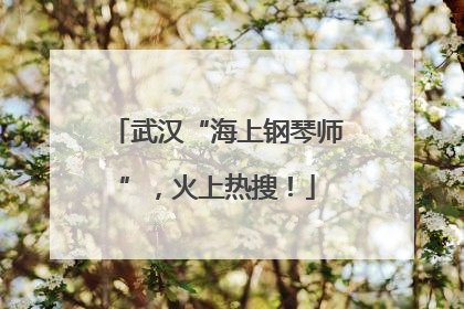 武汉“海上钢琴师”，火上热搜！
