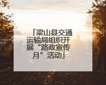梁山县交通运输局组织开展“路政宣传月”活动
