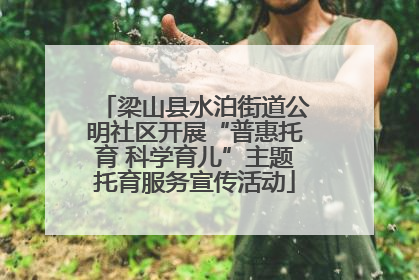 梁山县水泊街道公明社区开展“普惠托育 科学育儿”主题托育服务宣传活动