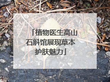 植物医生高山石斛馆展现草本护肤魅力