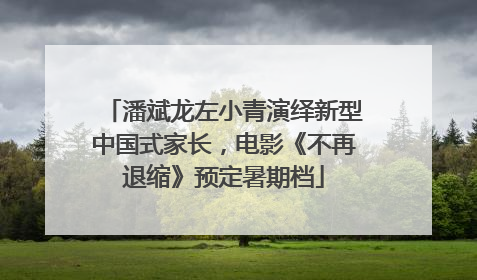 潘斌龙左小青演绎新型中国式家长，电影《不再退缩》预定暑期档