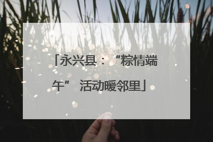 永兴县：“粽情端午” 活动暖邻里
