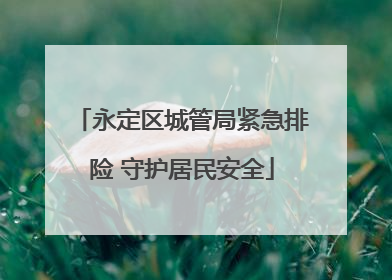 永定区城管局紧急排险 守护居民安全