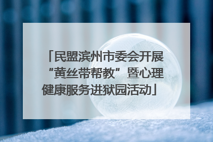 民盟滨州市委会开展“黄丝带帮教”暨心理健康服务进狱园活动