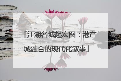 江湖名城起宏图：港产城融合的现代化叙事