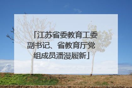 江苏省委教育工委副书记、省教育厅党组成员潘漫履新