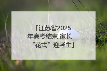 江苏省2025年高考结束 家长“花式”迎考生