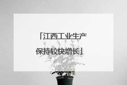 江西工业生产保持较快增长