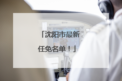 沈阳市最新任免名单！