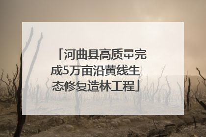 河曲县高质量完成5万亩沿黄线生态修复造林工程