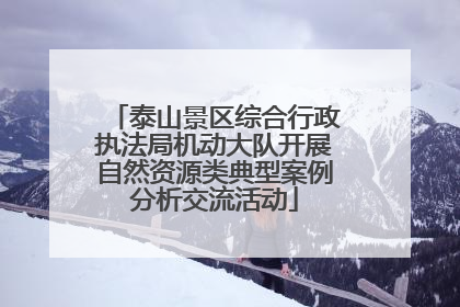 泰山景区综合行政执法局机动大队开展自然资源类典型案例分析交流活动