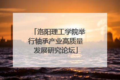 洛阳理工学院举行轴承产业高质量发展研究论坛