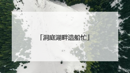 洞庭湖畔造船忙