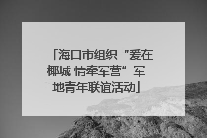海口市组织“爱在椰城 情牵军营”军地青年联谊活动