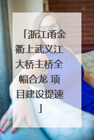 浙江甬金衢上武义江大桥主桥全幅合龙 项目建设提速