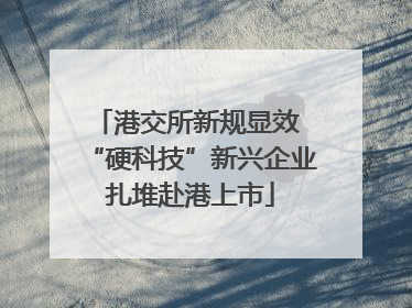 港交所新规显效 “硬科技”新兴企业扎堆赴港上市