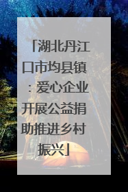 湖北丹江口市均县镇：爱心企业开展公益捐助推进乡村振兴