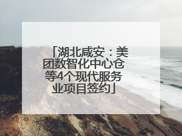 湖北咸安：美团数智化中心仓等4个现代服务业项目签约