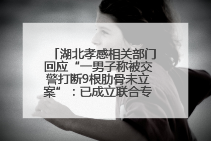 湖北孝感相关部门回应“一男子称被交警打断9根肋骨未立案”：已成立联合专班开展工作