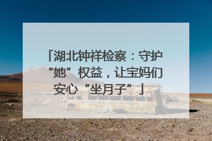 湖北钟祥检察：守护“她”权益，让宝妈们安心“坐月子”