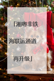湘粤非铁海联运通道再升级