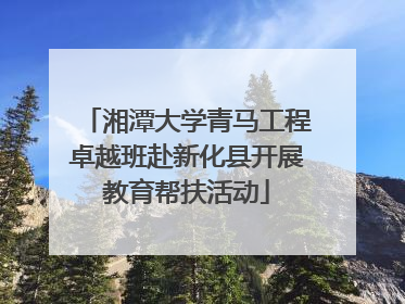 湘潭大学青马工程卓越班赴新化县开展教育帮扶活动