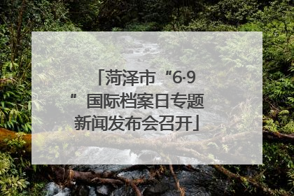 菏泽市“6·9”国际档案日专题新闻发布会召开