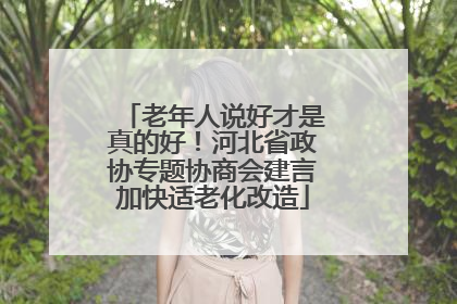 老年人说好才是真的好！河北省政协专题协商会建言加快适老化改造