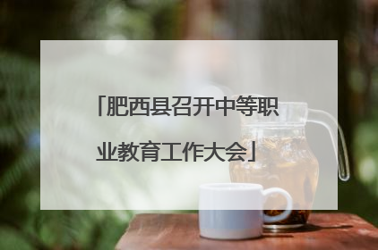肥西县召开中等职业教育工作大会