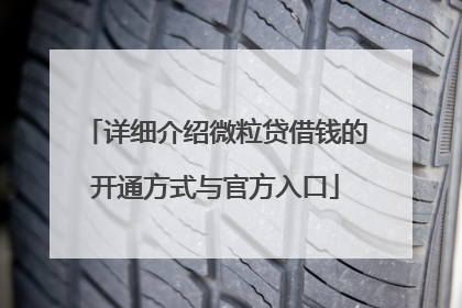 详细介绍微粒贷借钱的开通方式与官方入口