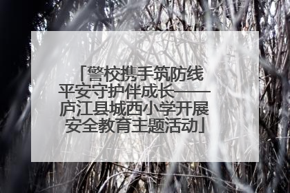 警校携手筑防线 平安守护伴成长——庐江县城西小学开展安全教育主题活动