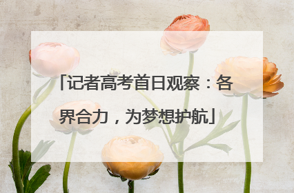 记者高考首日观察：各界合力，为梦想护航
