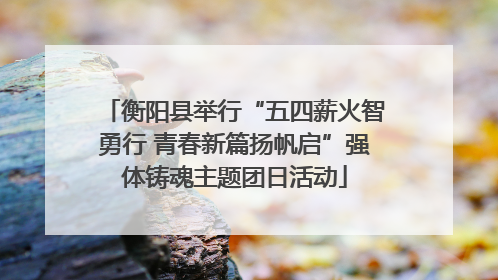 衡阳县举行“五四薪火智勇行 青春新篇扬帆启”强体铸魂主题团日活动