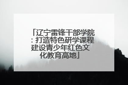 辽宁雷锋干部学院：打造特色研学课程 建设青少年红色文化教育高地