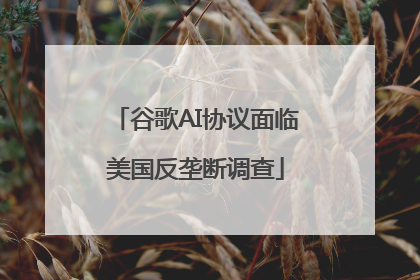 谷歌AI协议面临美国反垄断调查