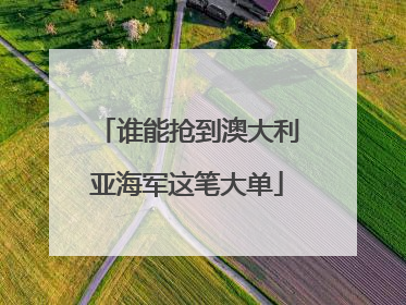 谁能抢到澳大利亚海军这笔大单