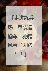 走进练兵场｜重装运输车，驰骋风雪“天路”！