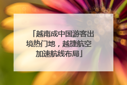 越南成中国游客出境热门地，越捷航空加速航线布局