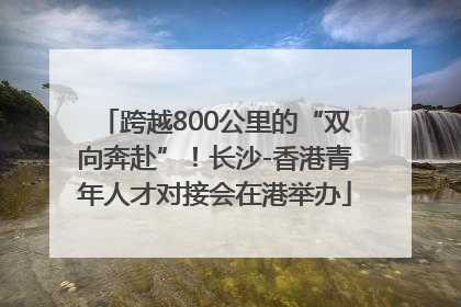 跨越800公里的“双向奔赴”！长沙-香港青年人才对接会在港举办