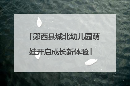 郧西县城北幼儿园萌娃开启成长新体验