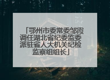 鄂州市委常委邹霞调任湖北省纪委监委派驻省人大机关纪检监察组组长