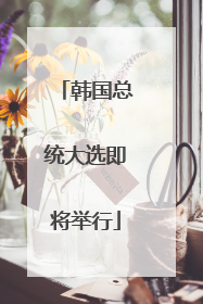 韩国总统大选即将举行