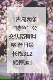 青岛两条“特色”公交线路有调整 昔日最长线312路停运