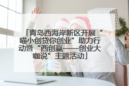 青岛西海岸新区开展“喵小创贷你创业”助力行动暨“西创赢——创业大咖说”主题活动