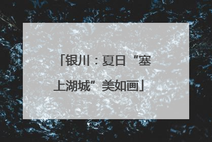 银川：夏日“塞上湖城”美如画