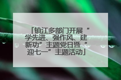 镇江多部门开展“学先进、强作风、建新功”主题党日暨“迎七一”主题活动