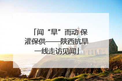 闻“旱”而动 保灌保供——陕西抗旱一线走访见闻