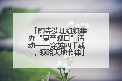 陶寺遗址组织举办“夏至观日”活动——穿越四千载，领略天地节律