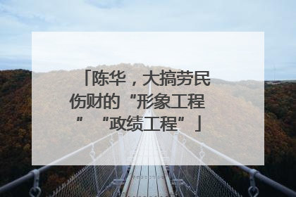 陈华，大搞劳民伤财的“形象工程”“政绩工程”