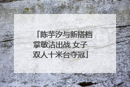 陈芋汐与新搭档掌敏洁出战 女子双人十米台夺冠